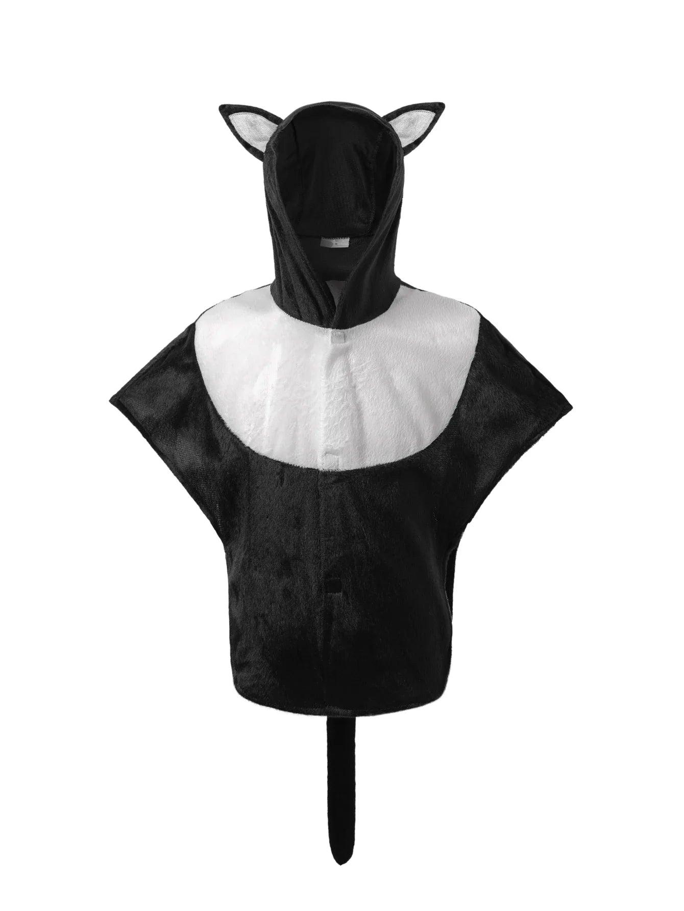 2025 Halloween Costumes d'animaux pour enfants, capes, cosplay, chats noirs et blancs, costumes de fête de carnaval d'Halloween
