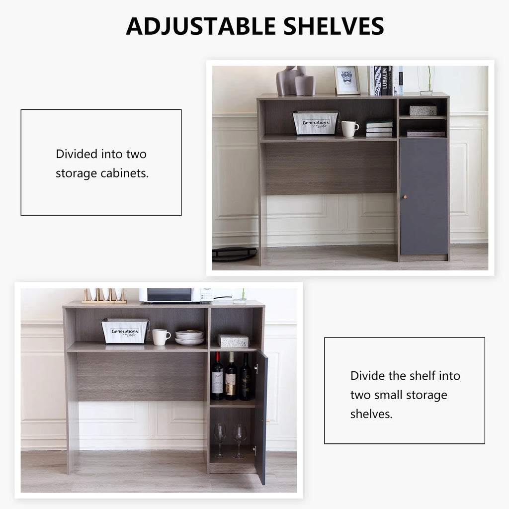 Sideboard Kitchen Buffet Cabinet with Storage, Modern Kitchen Pantry Storage Cabinet with Shelve, Folding Table Storage Cabinet