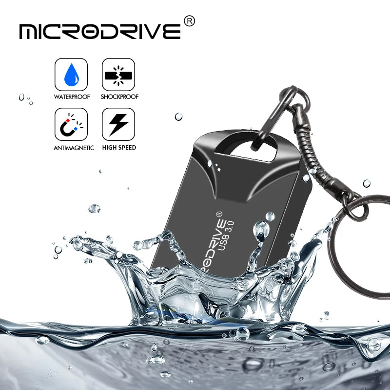 mini usb 3.0 Flash Drive 128GB 64GB 32GB 16GB high speed memory Flash USB3.0 Stick small u disk with key chain