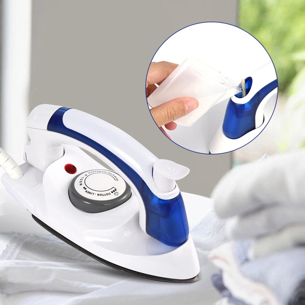 Electric Steam Ironing Machine Foldable Handheld Steam Iron With Temperature Control Function Spray Wrinkle Removal Travel Use