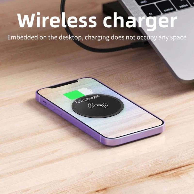 Desk Embedded Wireless Charger for 13 12 for Galaxy Counter Desktop Bedside Table Furniture Office Smartphone Charger