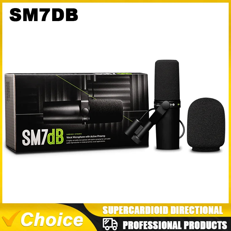 USB/XLR Dynamic MIC SM7DB Cardioid Vocal Microphone SM7B With high gain Selectable Frequency Response MIC for Live Recording PC