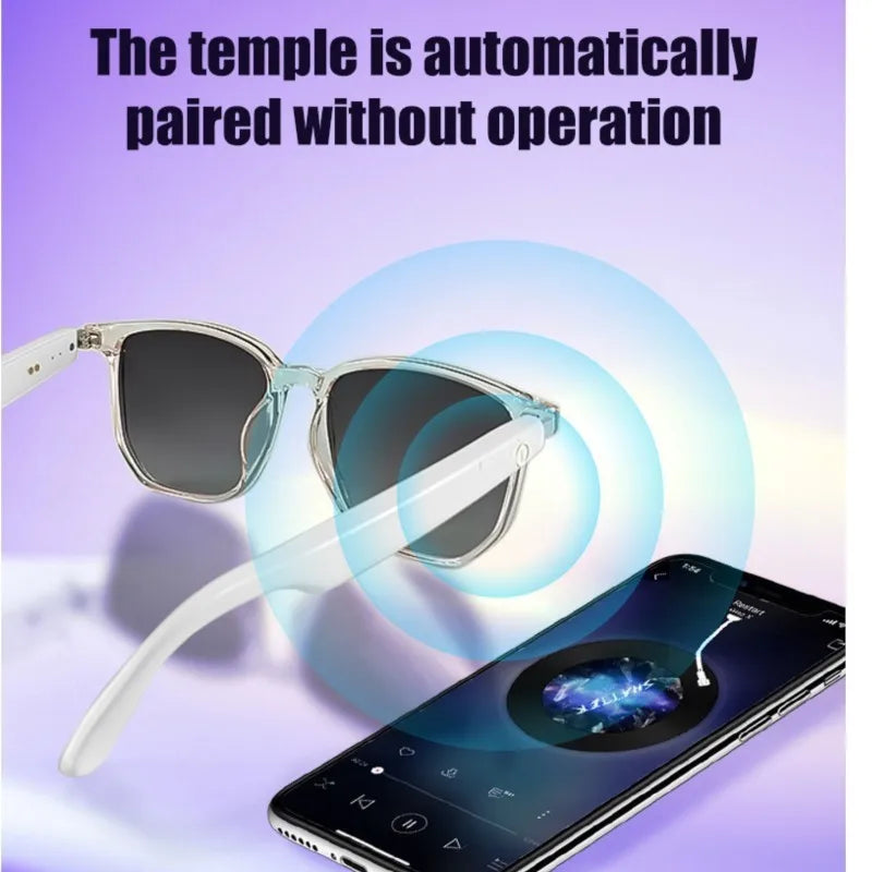 2025 GS03 Smart Glasses BT5.3 Bluetooth Glasses Smart Touch Audio Music Calling Remote Camera AI Voice Assistant  for Men Women