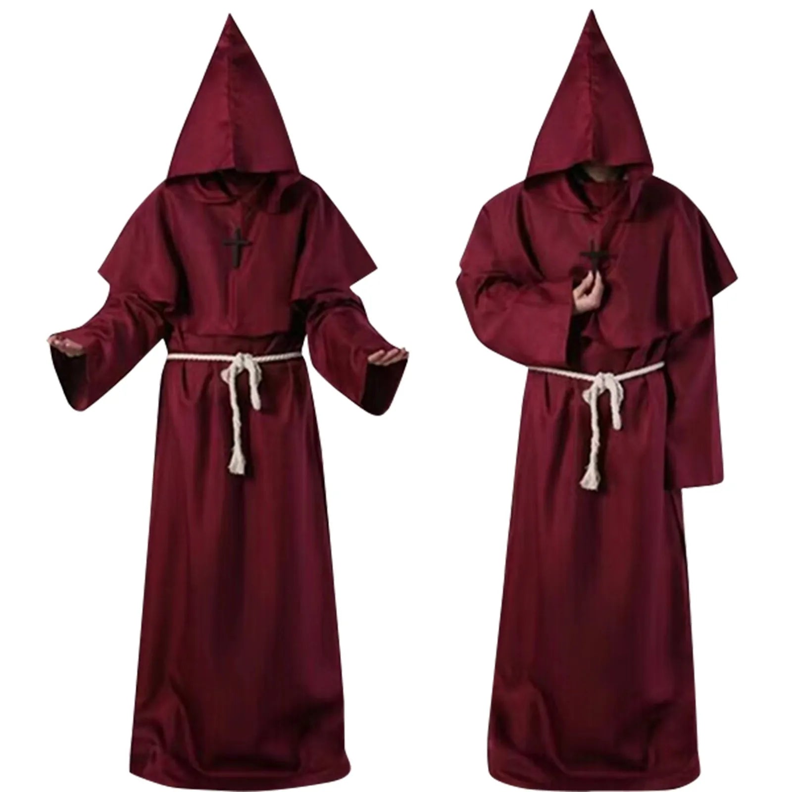 Halloween Costume Halloween Cosplay Costume Medieval Monk Suit Monk Robe Wizard Suit Priest Suit Costume Stage Suit 코스프레 의상