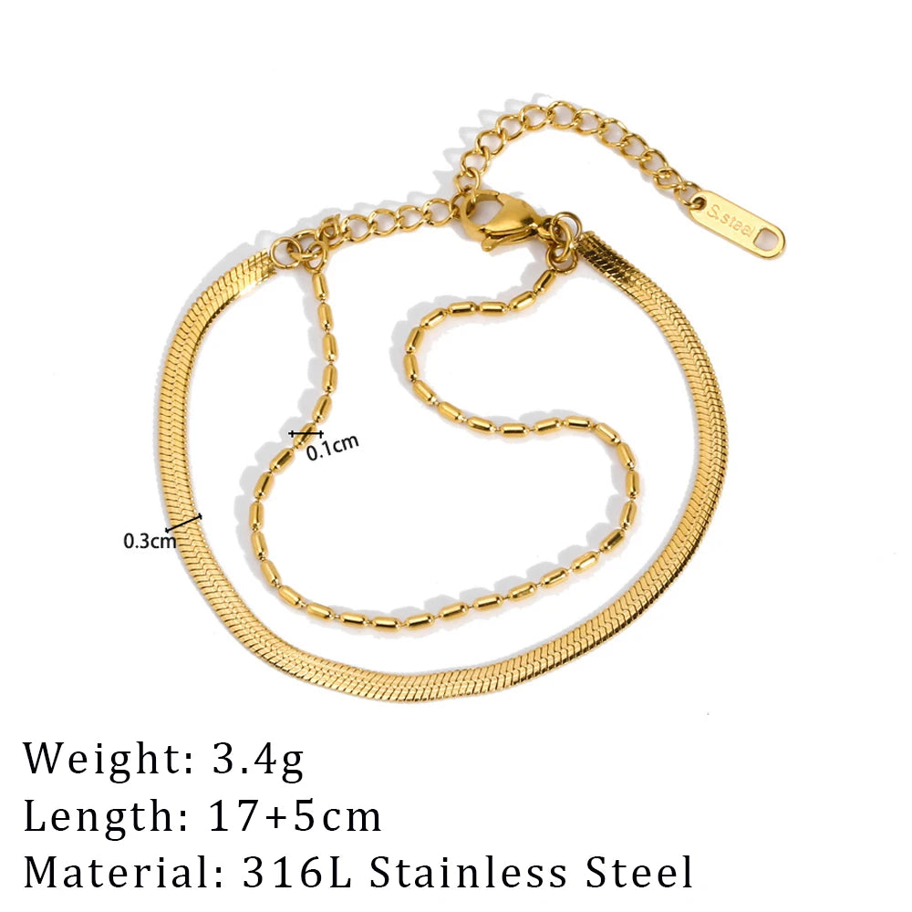 2024 New Wide Chunky Twist Bracelets For Women Gold Color Stainless Steel Link Cubic Chain Bangle Gift