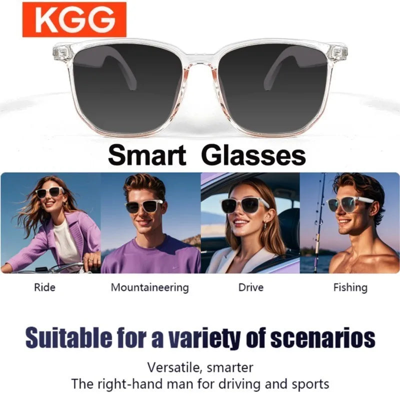 2025 GS03 Smart Glasses BT5.3 Bluetooth Glasses Smart Touch Audio Music Calling Remote Camera AI Voice Assistant  for Men Women
