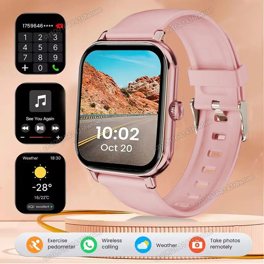 Smart Watch For Android IOS Watches 2.01inch HD Display Bluetooth Call Message Alert Music Sports Mode Smartwatch Men Women Gift