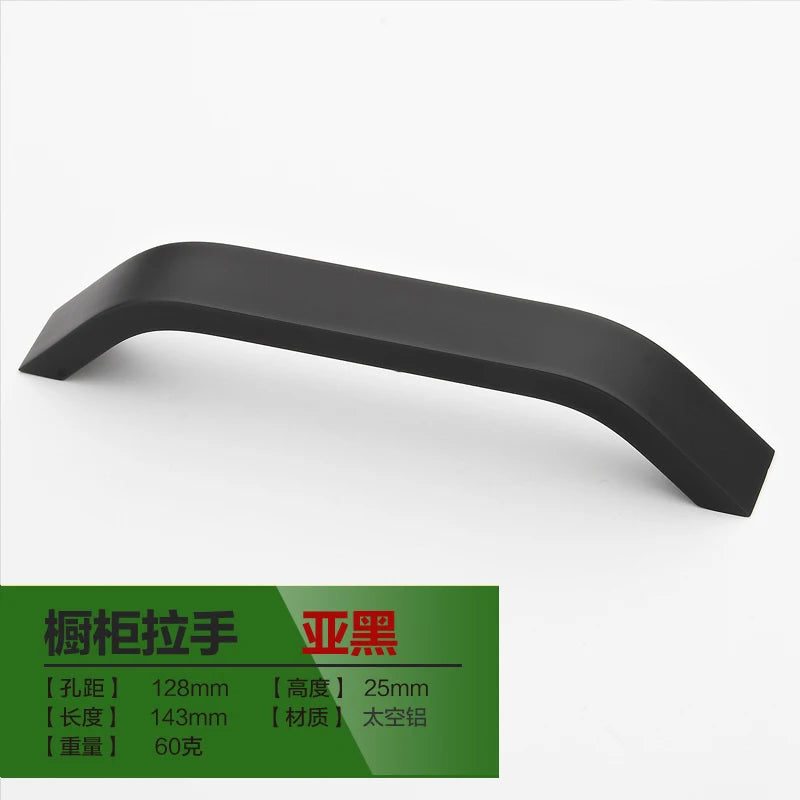 Kitchen Cabinet Knobs and Handles Black Furniture Handle for Cabinet Drawer Pulls Hardware 96mm/128mm/160mm/192mm