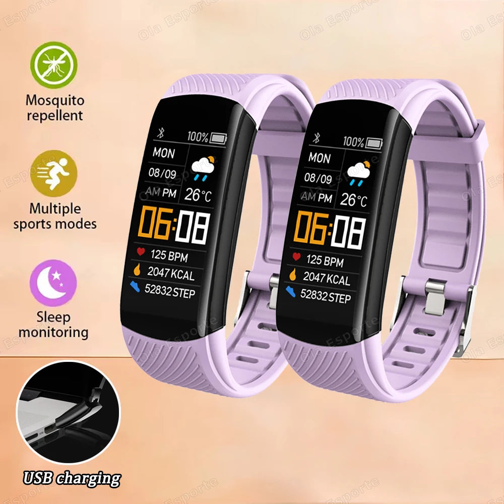 Smart Watch Men Women Bluetooth Step Counting Sports Bracelet Fitness Tracker Heart Rate Blood Pressure Sleep Smart Bracelet New