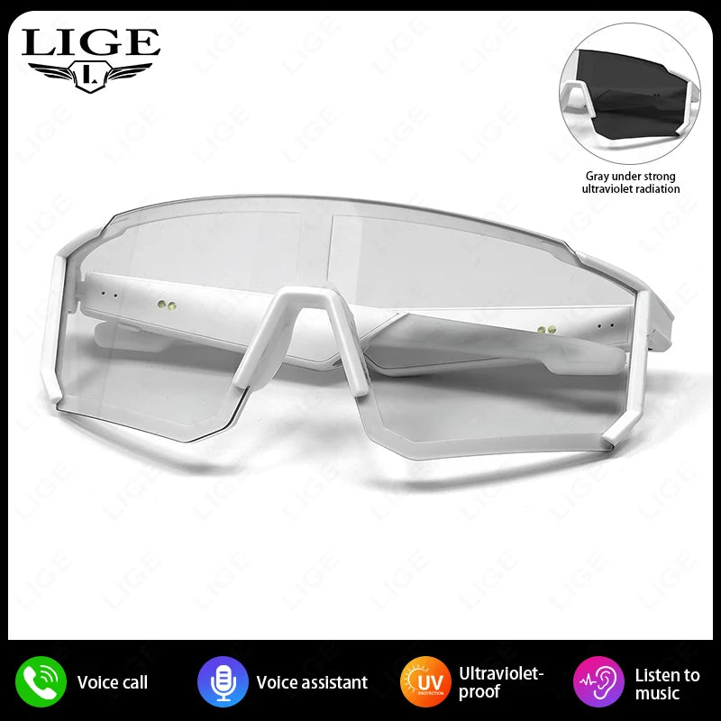 Smart Glasses Cycling Sport 100+ Online Language AI Automatic Dialogue Translation Bluetooth Glasses With Speaker UV Protection