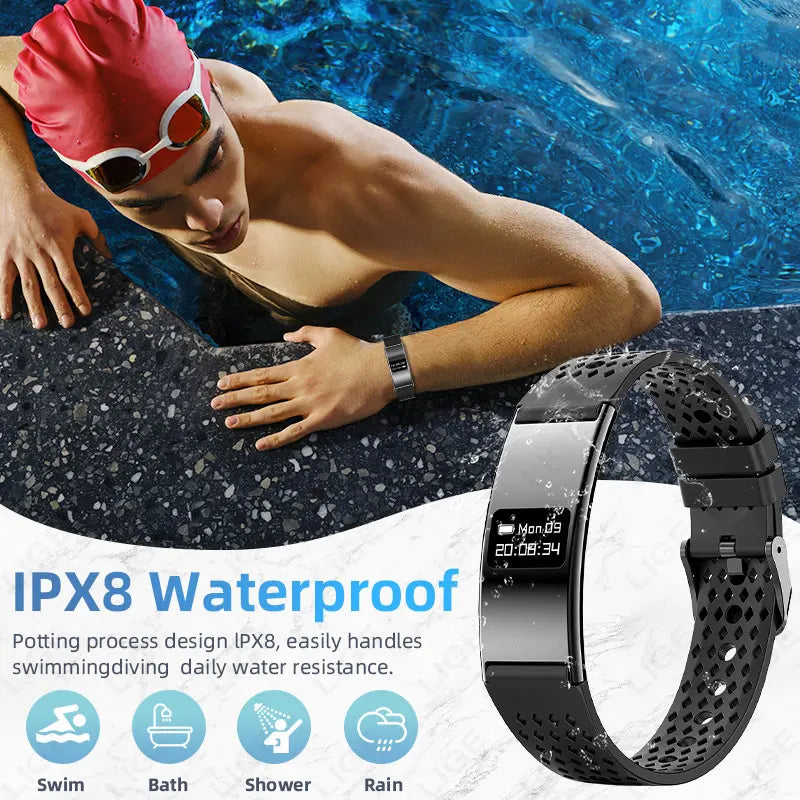 New Smart Bracelet Men Women Sports Step Count Health Fitness Tracker Heart Rate Monitoring Call Reminder Smart Watch Wristband