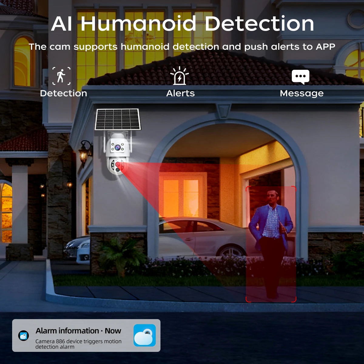 JOOAN 4K 6MP WiFi Surveillance camera Solar Outdoor CCTV Camera With Solar Panel Dual Lens PTZ IP Cam Security Protection