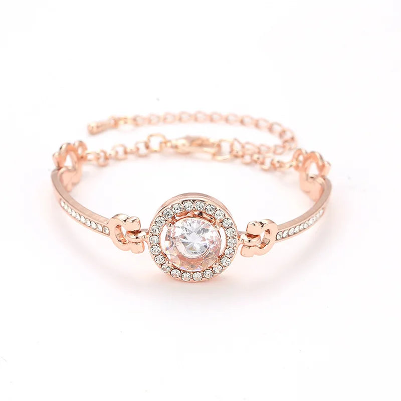 Shiny Transparent White Thin Crystal Bracelet For Women Simple Refracted Colorful Light Stretch Bracelet 2022 Jewelry Party Gift