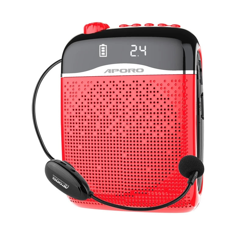 20W 2.4G Wireless / Wired Voice Amplifier Microphone Bluetooth 5.0 SpeakerTeacher School Tour Guide Portable FM Radio Megaphone