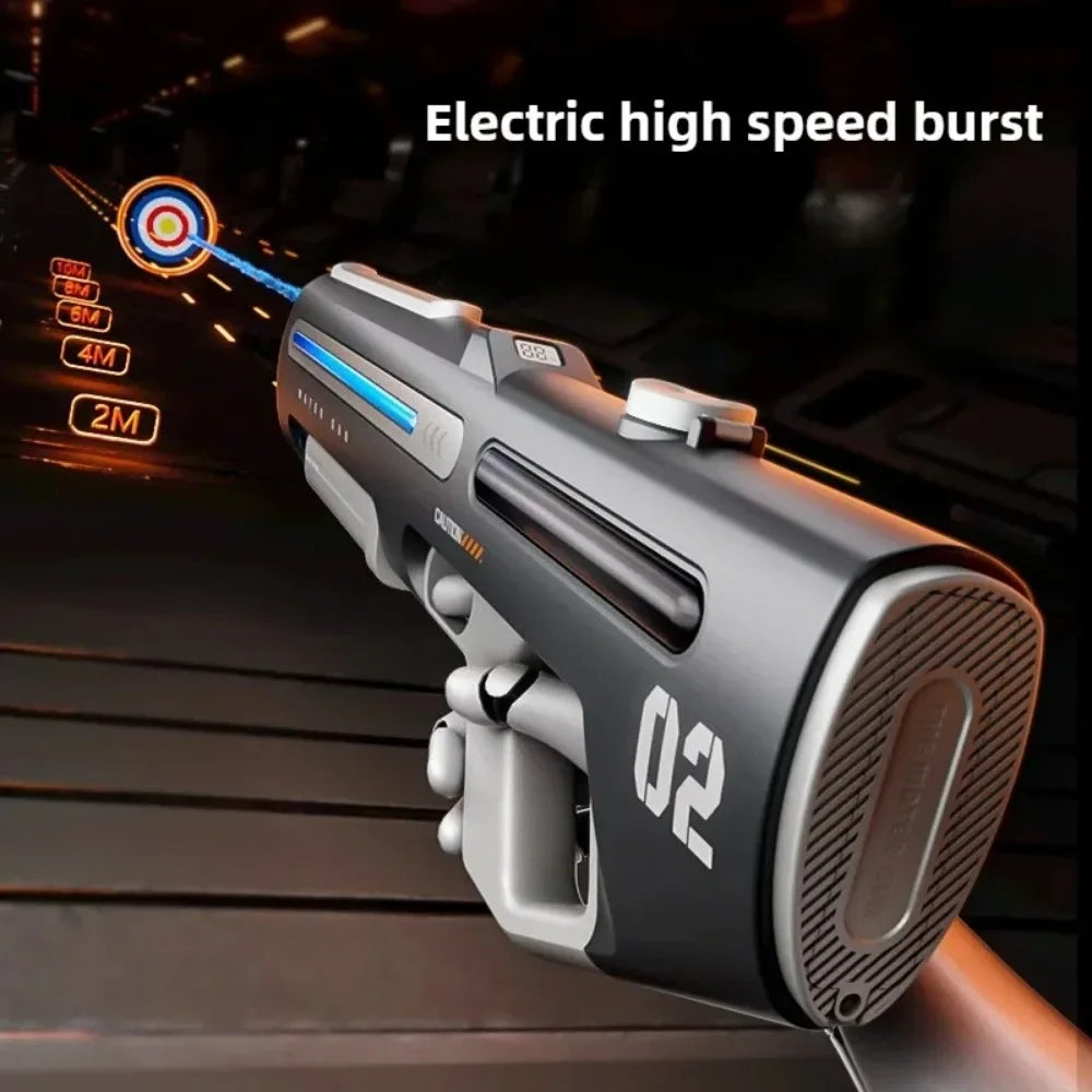 Powerful Electric Water Gun Toys Continuous Shooting Water Absorption Gun Toy Outdoor Pool Summer Toy for Kids Adult Gift