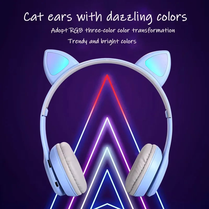 Bluetooth 5.0 Wireless Stereo P47 Folding Headset Universal Sports Gaming Headset with Popular Noise Cancelling Mic