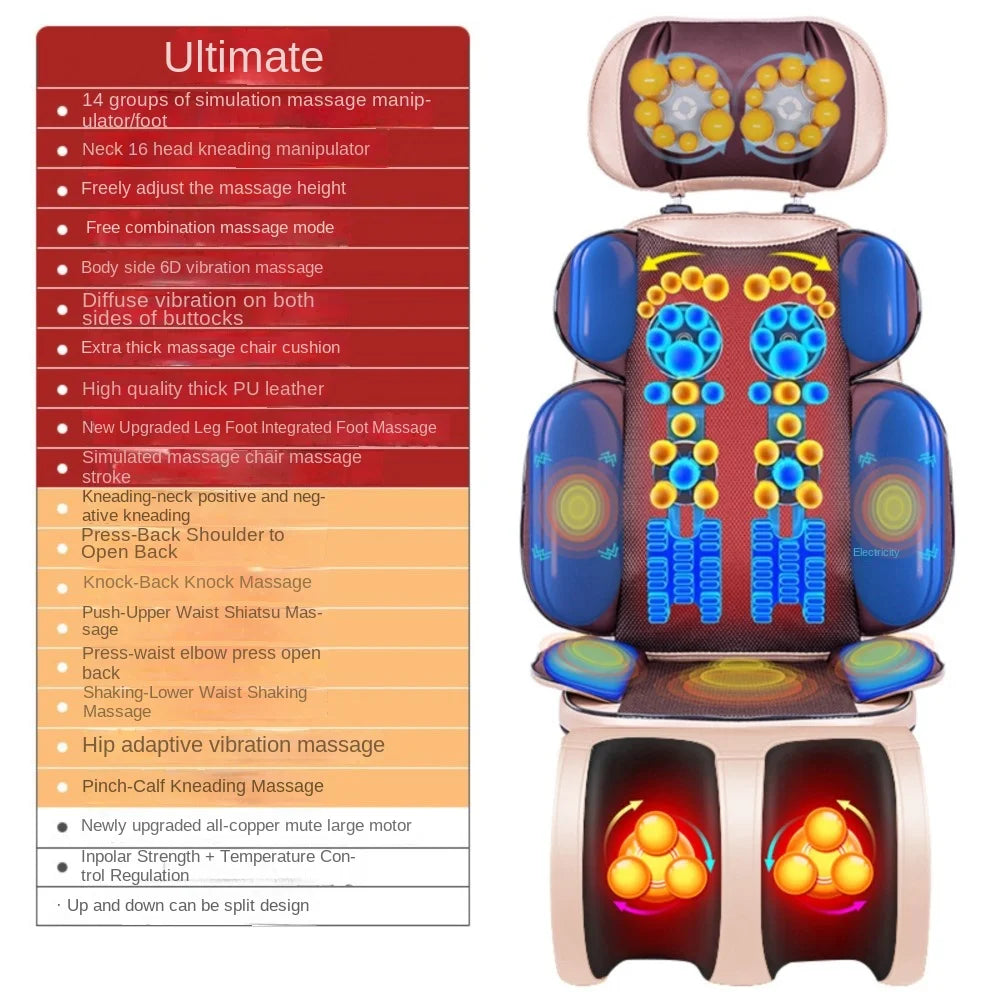 Shoulder and cervical vertebra massager instrument neck waist shoulder back lumbar functional whole body household chair cushion