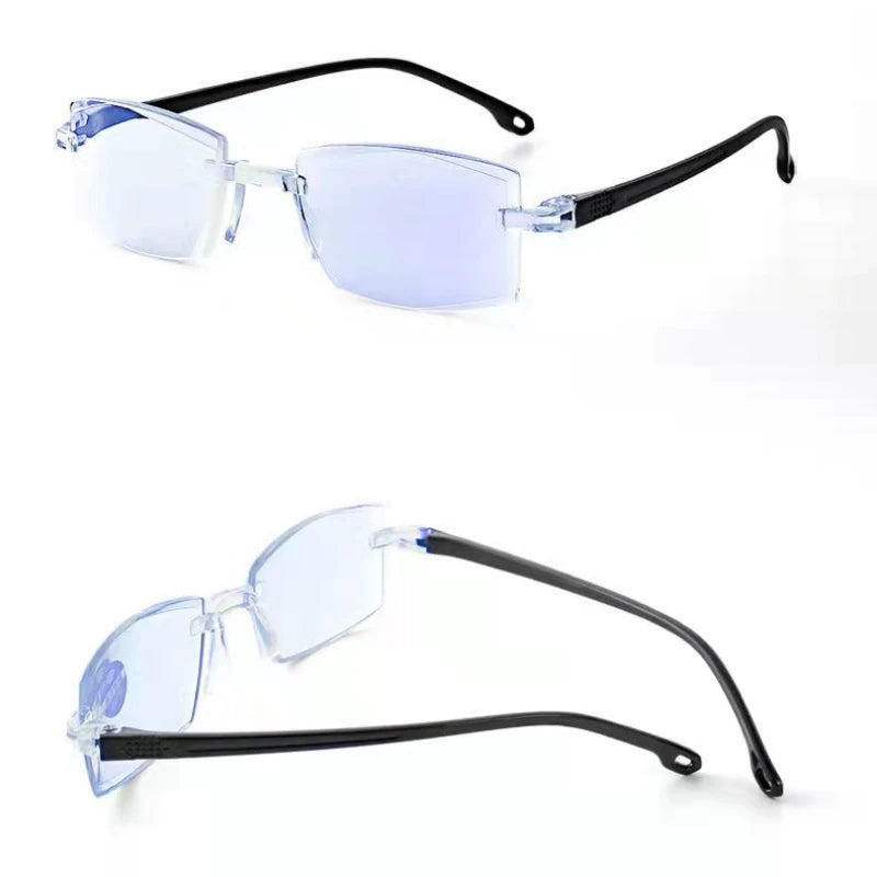 1Pc Men Smart Glasses with Automatic Adjustment Magnifying Reading Glasses Progressive Multifocus Anti-blue Light Eyewear 0-+4.0