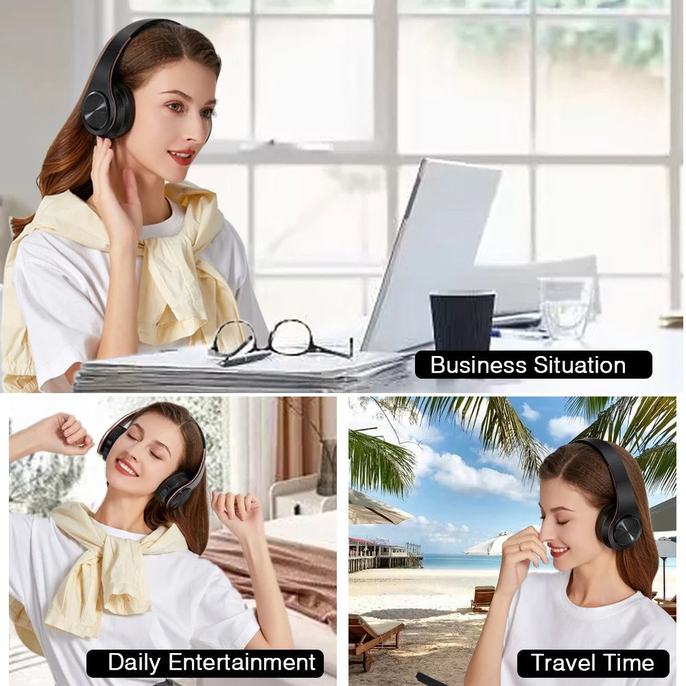 New Arrival Colors Wireless Bluetooth Headphone Stereo Headset Music Headset Over the Earphone with Mic for Iphone Sumsamg