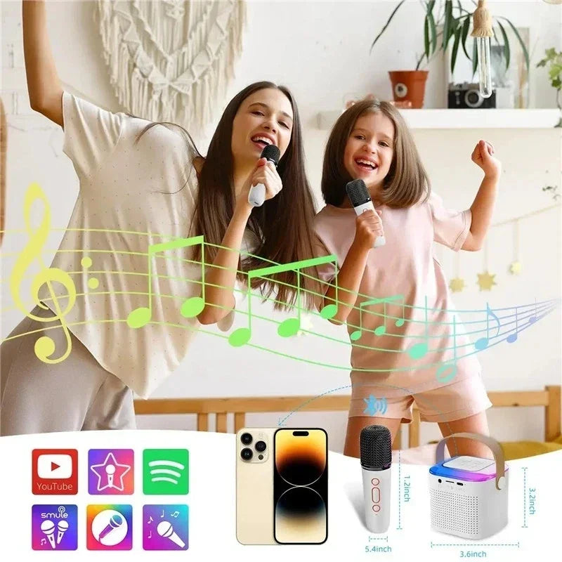 ALYNIC Microphone Karaoke Machine Portable System with 1 Wireless Microphones for Home Adults and Kids Bluetooth PA Speaker