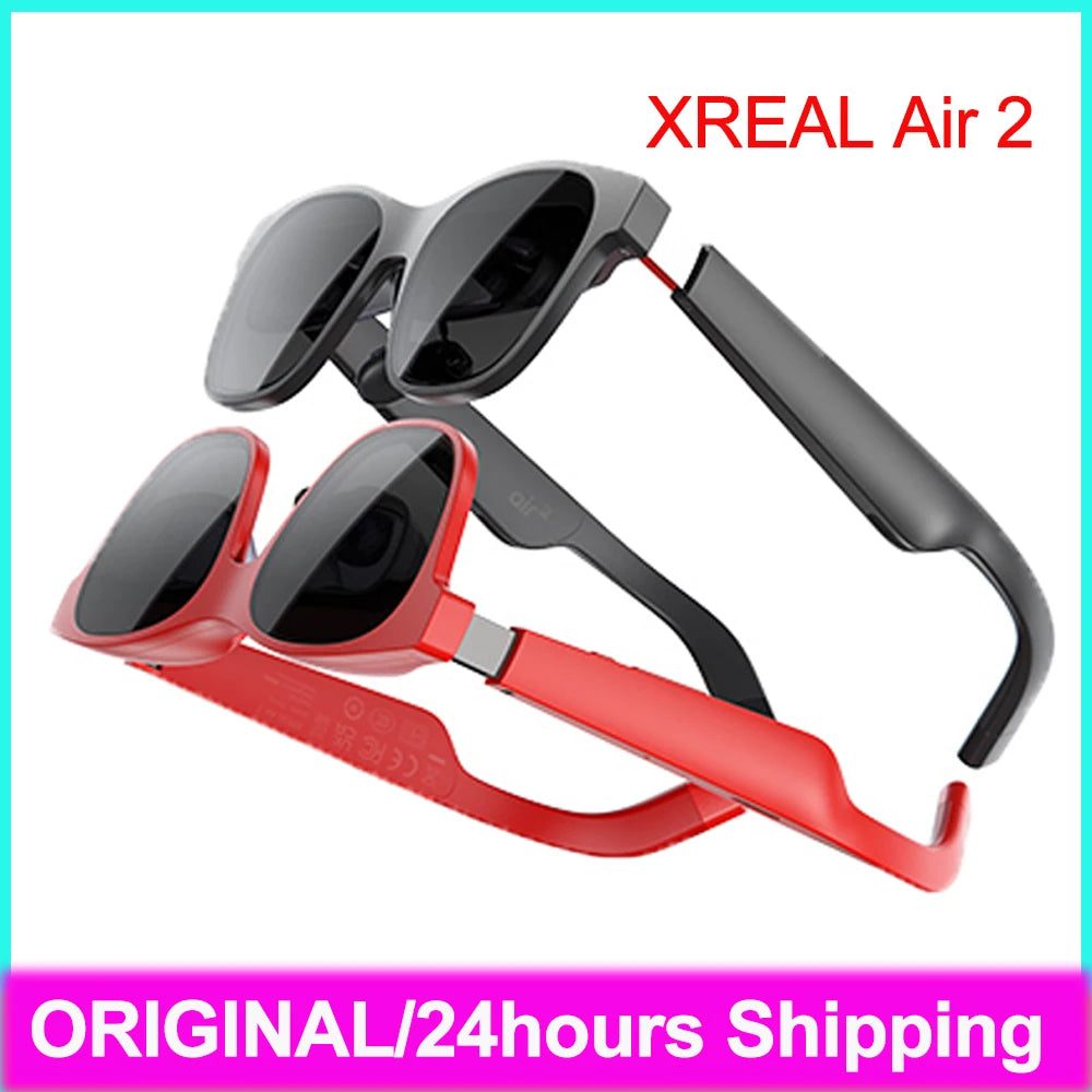 XREAL Air 2 Smart AR Glasses with Beam Hub Portable 130 Inch Space Giant Screen Micro-OLED 1080P View Mobile Computer HD Cinema