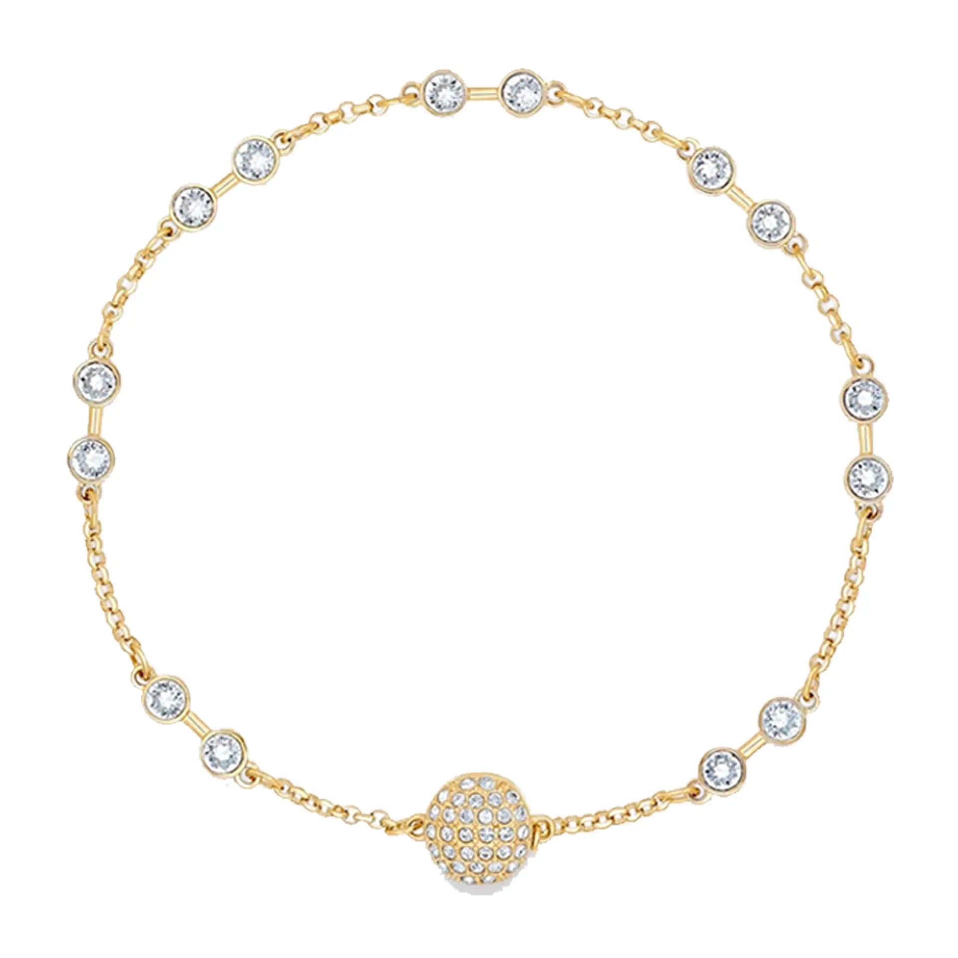 2025 New Fashion Women's Simple Round Ball Bracelet Austrian Crystal Small Pearl Invisible Magnetic Clasp Bracelet Romantic Gift