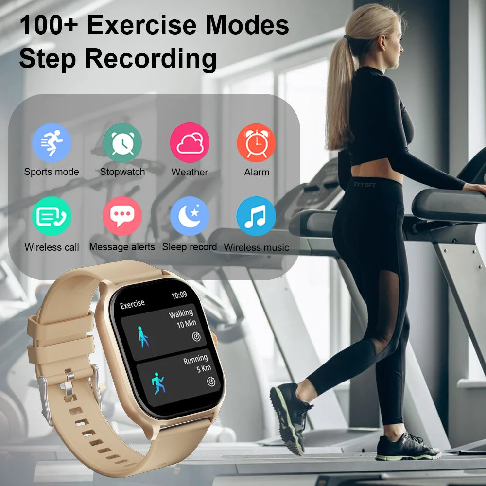 Smart Watch Women 2.01 HD Smartwatch Men Bluetooth Call Message IP68 Waterproof For Men Women Gift For Android iOS