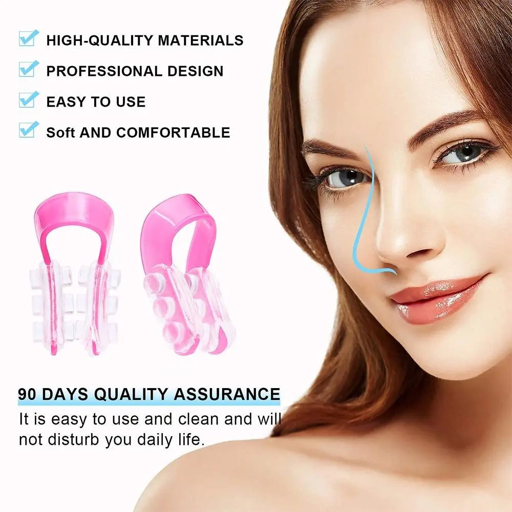 New Plastic Nose Clip U Type Beauty Nose Pads Pink Nose Correction Device