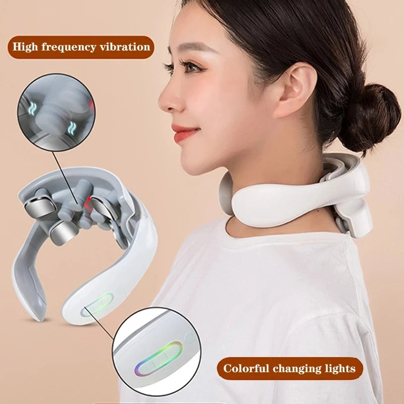 Intelligent Multifunction Neck Massager Cervical Spine Massager Wireless Portable Neck Massager Constant Temperature Home