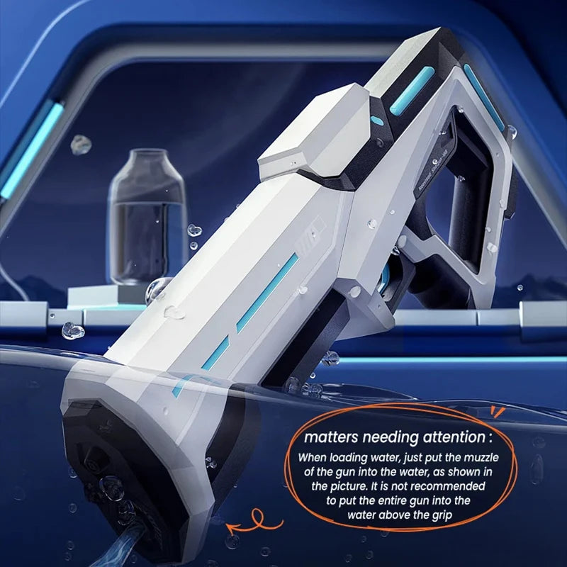 Summer Electric Water Gun for Adults & Kids High Pressure Garden Automatic Pulse Splashing Toy Viral IPX7 Water Blaster