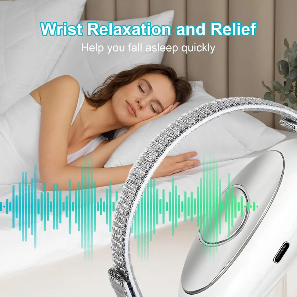 New Microcurrent Sleep Aid Device EMS Sleep Aid Machine Sleep Instrument for Insomnia Stress Anxiety Relief Palm Pulse Massager