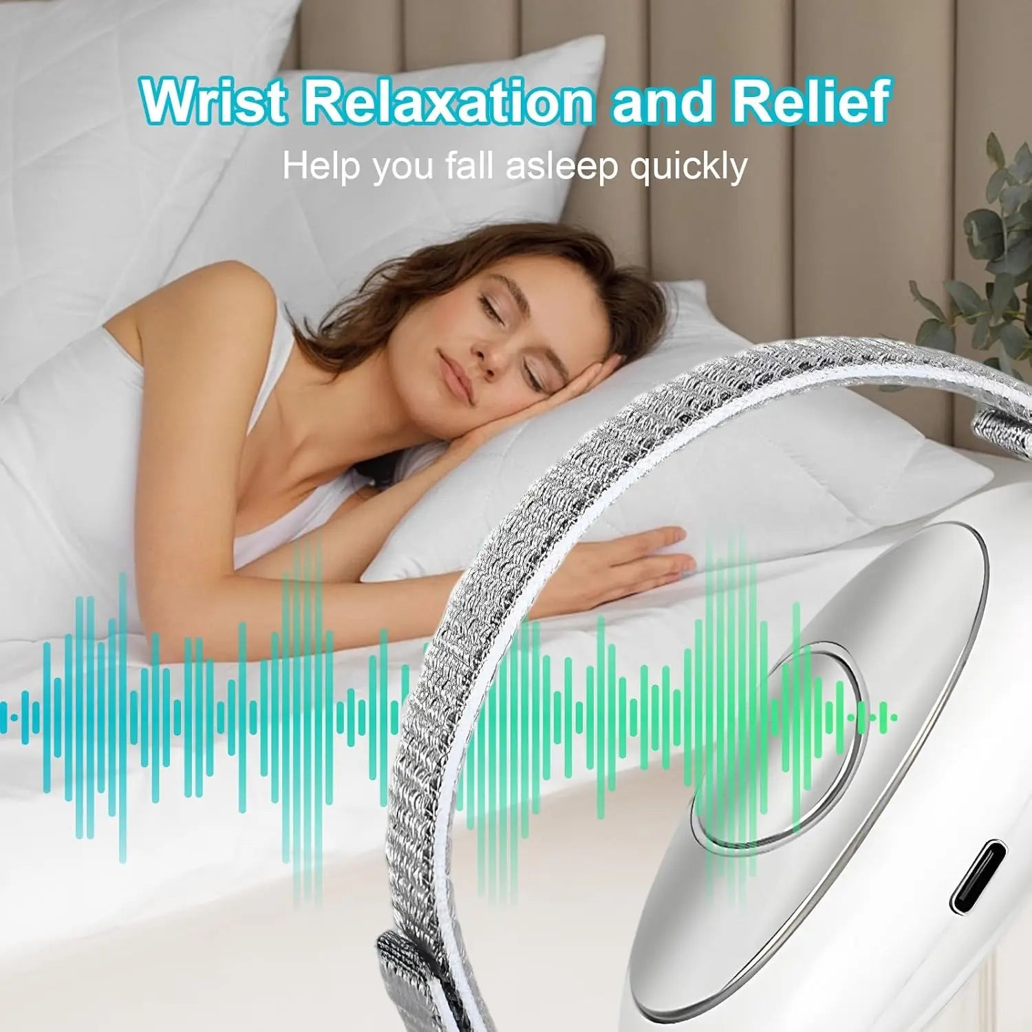 New Microcurrent Sleep Aid Device EMS Sleep Aid Machine Sleep Instrument for Insomnia Stress Anxiety Relief Palm Pulse Massager
