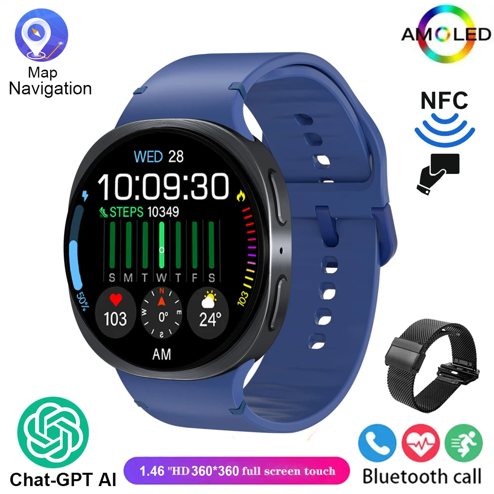 2025 New Watch 8 Smart Watch  NFC Health Monitoring Sports  Fitness GPS Bluetooth Call IP68 Waterproof HD Smartwatch