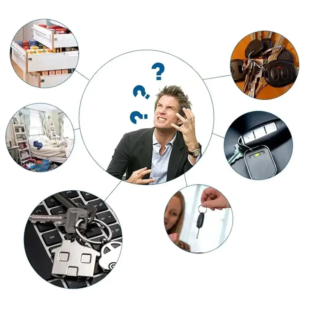 Anti-Lost Alarm Key Finder Locator Tracker Keychain Whistle Sound Smart Flashing Beeping With LED Light Anti Lost Keyring Finder