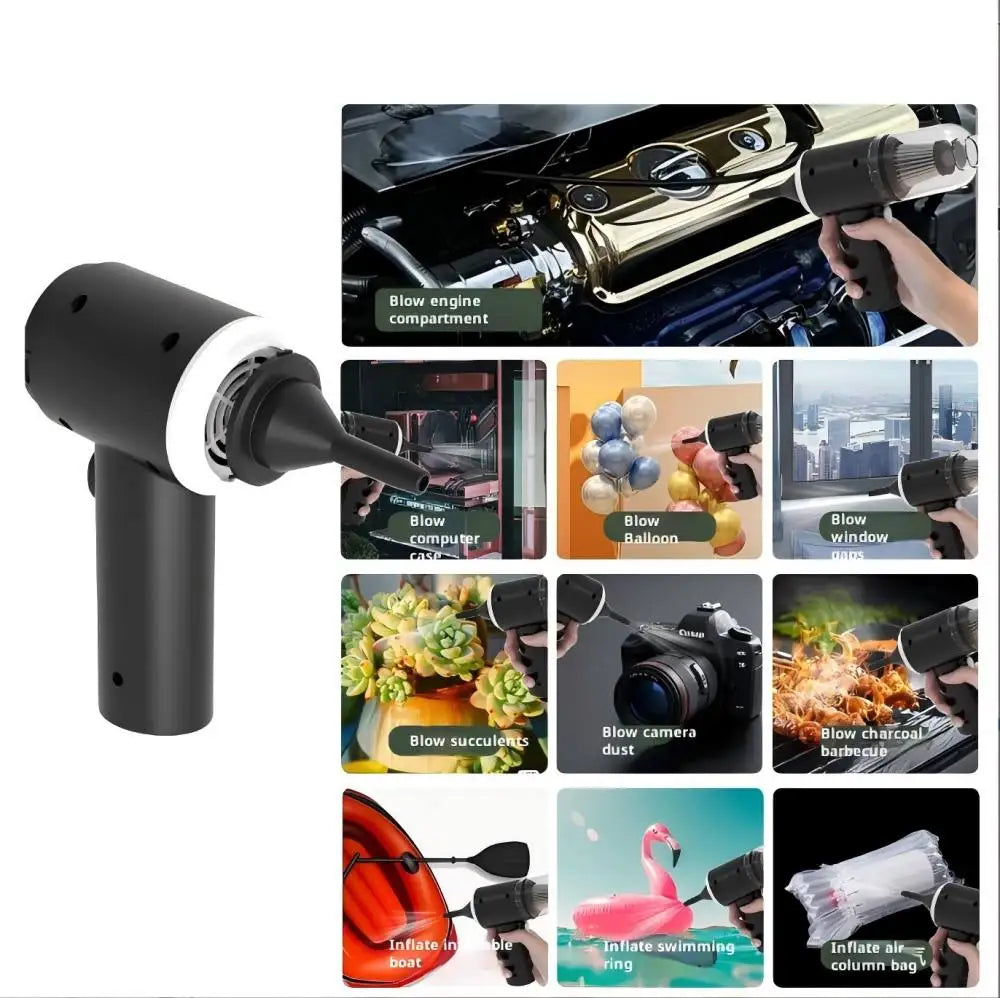 Wireless Handheld Vacuum Cleaner for Car & Home Strong Suction Portable Mini Cordless Vacuum with Brush Nozzle Blow Function