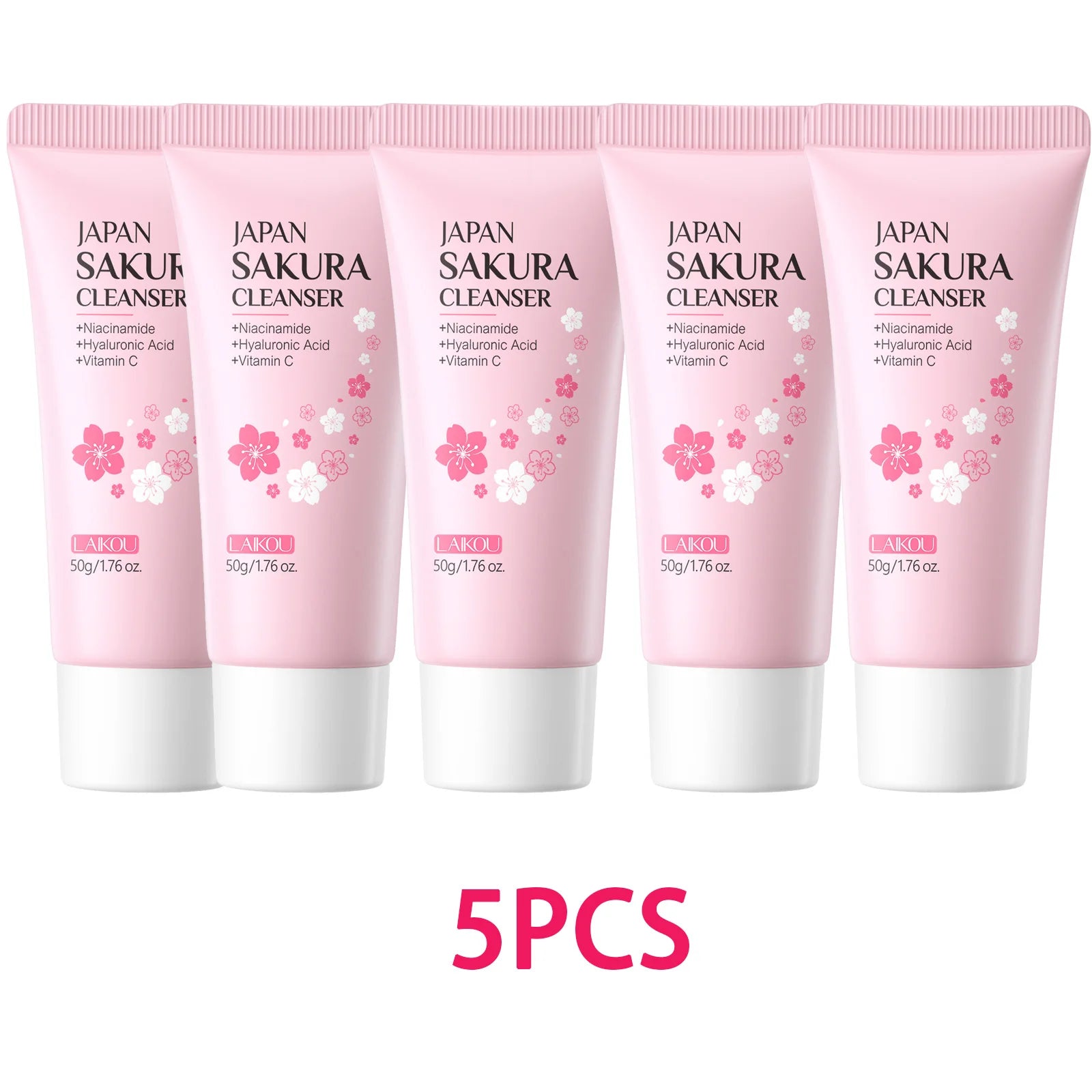 LAIKOU Facial Foaming Cleanser Deeply Cleansing Oil Control Moisturizing Blackhead Removal Skin Care Face Wash Foam Cleanser