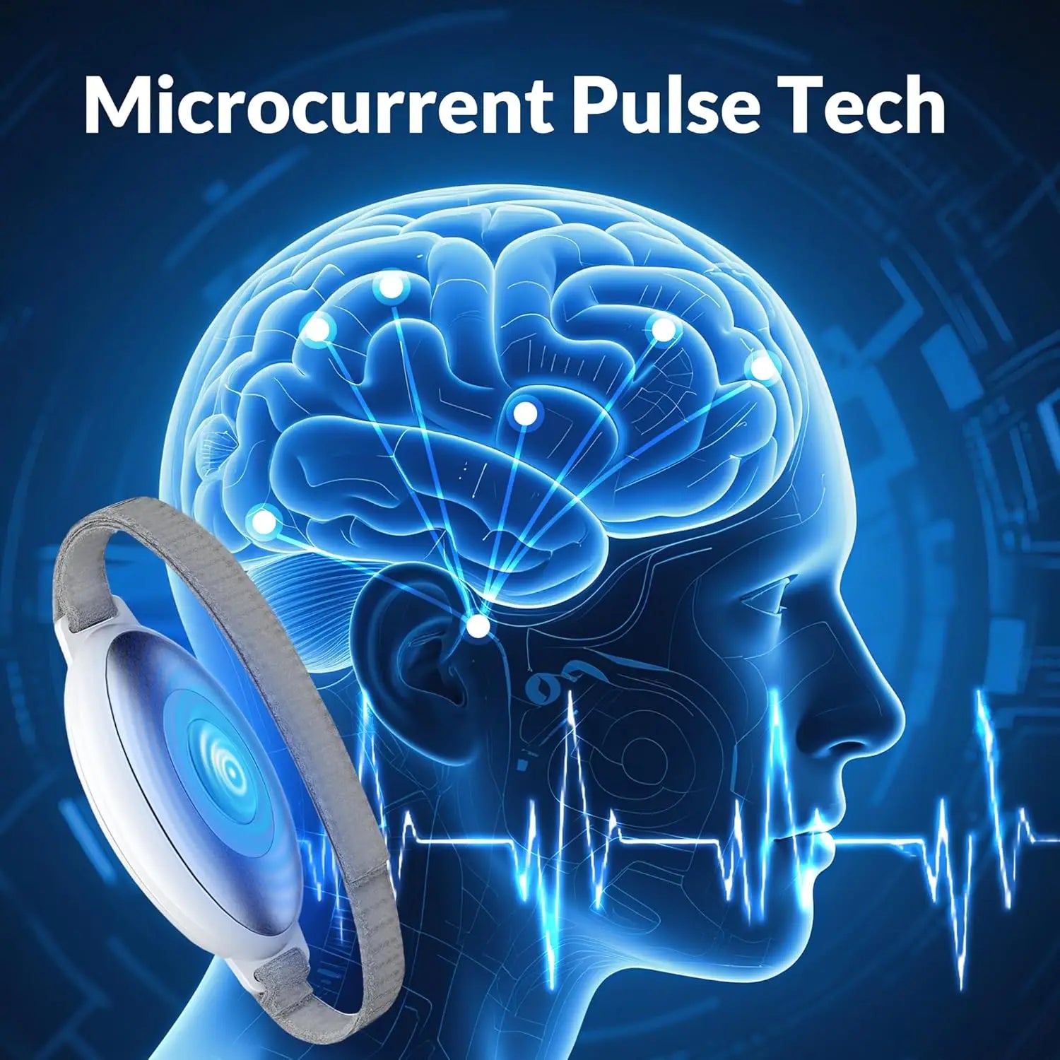 Rechargeable Sleep Aid Device Palm Pulse Sleep Massager Handheld Microcurrent Device for Help Improve Sleep Insomnia Anxiety