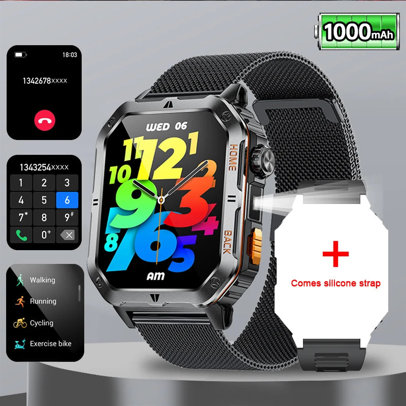 New GPS Smart Watch 2.01"inch Ultra HD Display Built-in GPS Compass Make/Receive Phone Calls 1000mAh Battery Braceletes Original