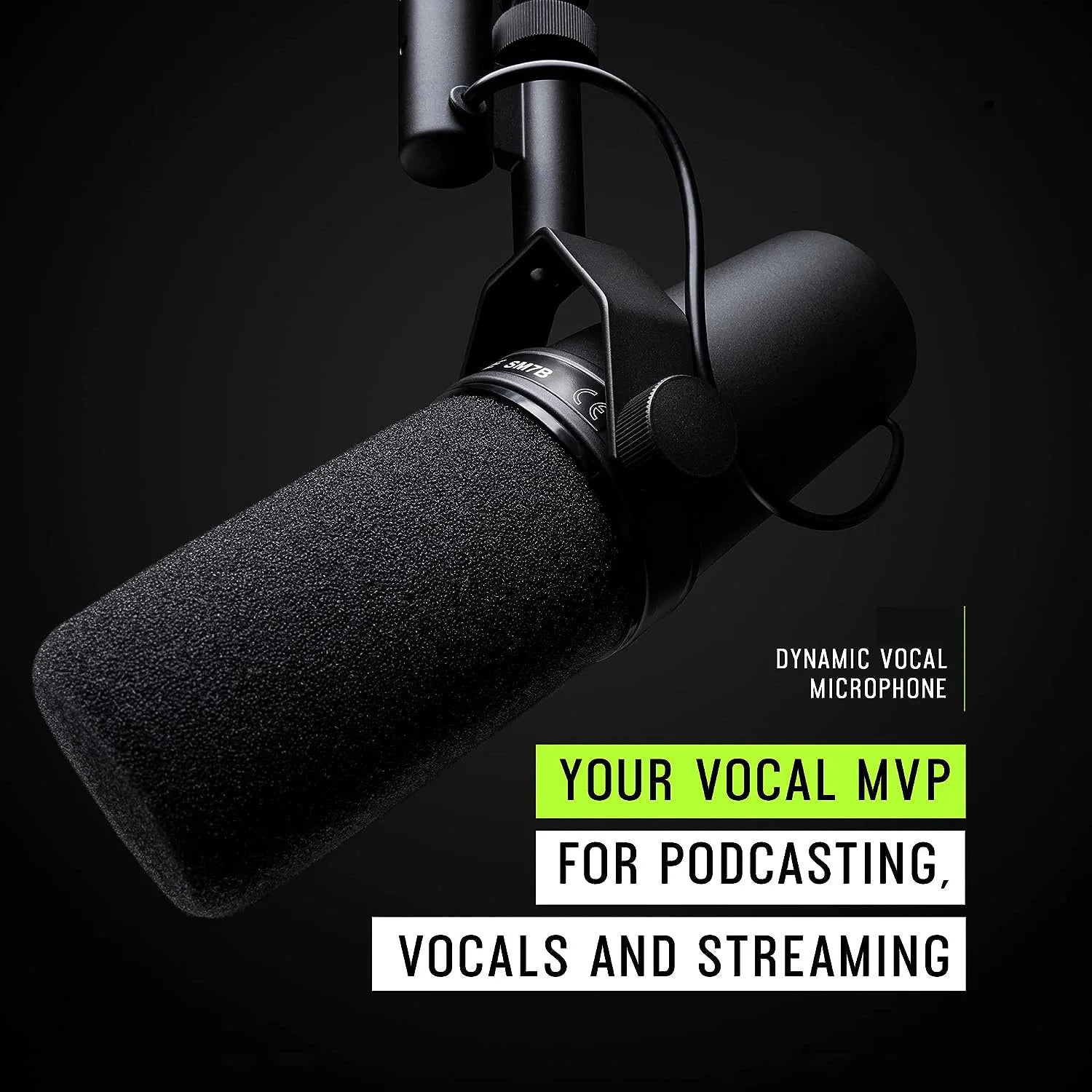 SM7B Professional Dynamic microphone podcast studio set for Live/Stage Recording Podcasting Black Metal Mic