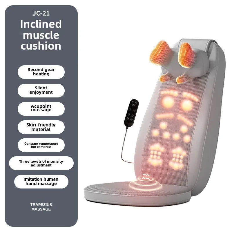 Walking Massage Cushion Neck Waist Electric Massage Backrest Kneading Multi-function with Remote Control