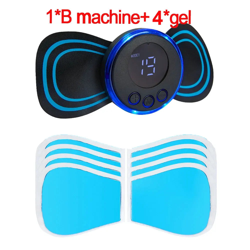 EMS Neck Massager Electric Muscle Stimulator Cervical Sticker Massage Patch Low Frequency Pulse Masajeador Pads Body Pain Relief