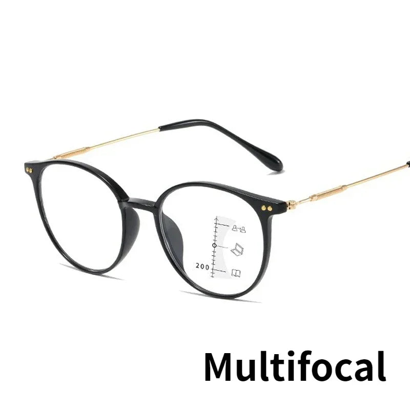 Smart Progressive Reading Glasses for Men Women Vintage Multifocal Presbyopia Eyeglasses Finished Near Far Sight Eyewar Diopter