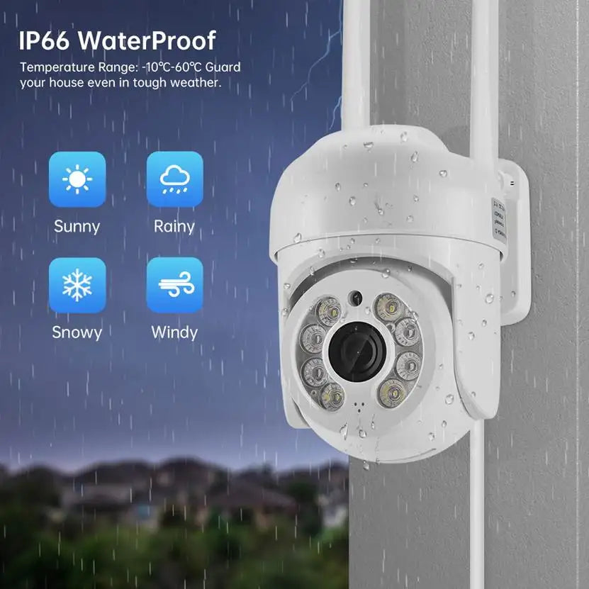 4MP/2MP HD Wireless Outdoor Security ICSEE APP Motion Detection WiFi CCTV IP PTZ Network Camera