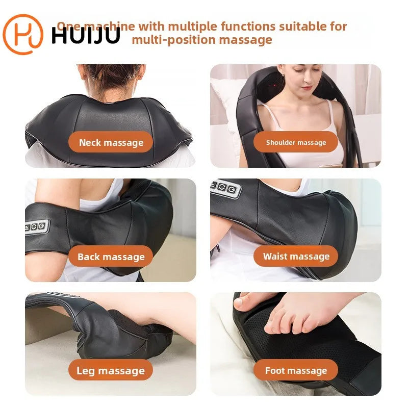 Cervical Spine Massager Massage Shawl Kneading Hot Compress Electric Household Waist Shoulder and Neck Massager