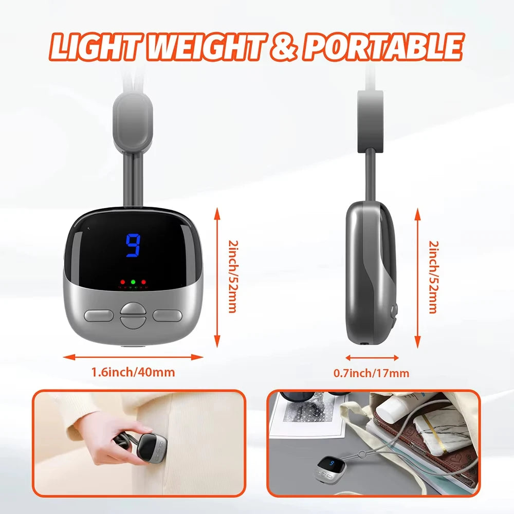 Mini Portable Neck Massager Rechargeable Hot Compress Pulse Muscle Stimulator for Cervical Spine Pain Relief Home Office