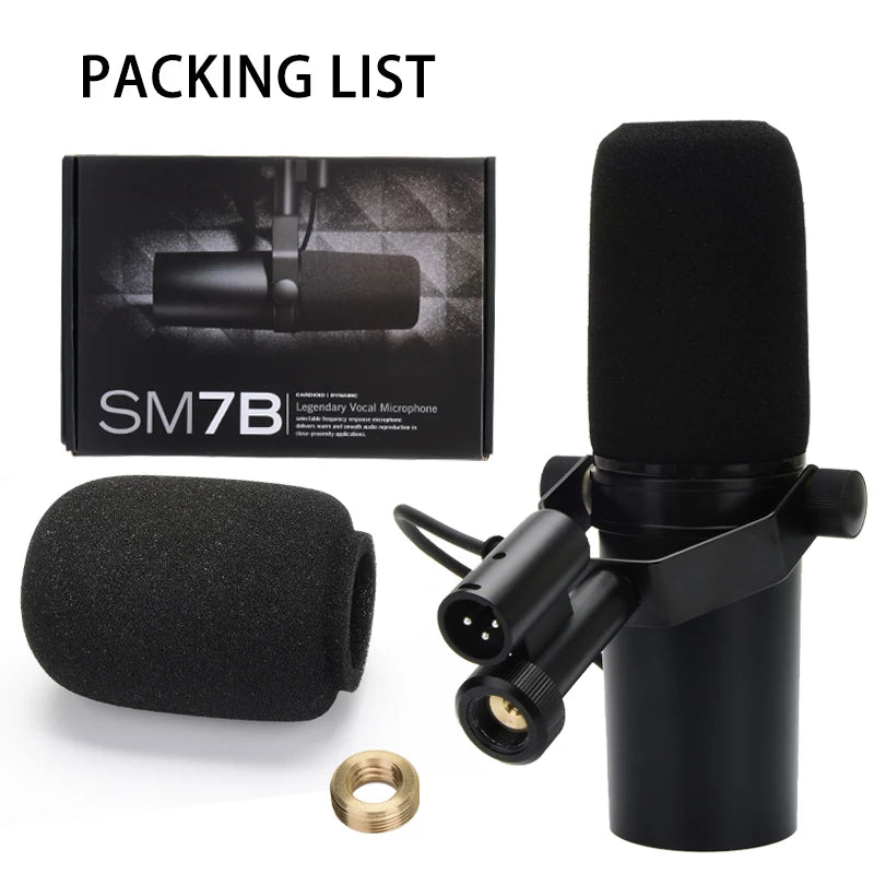 SM7B microphone -  microphone for podcast recording, computer game microphone, and streaming voice dynamic recording studio