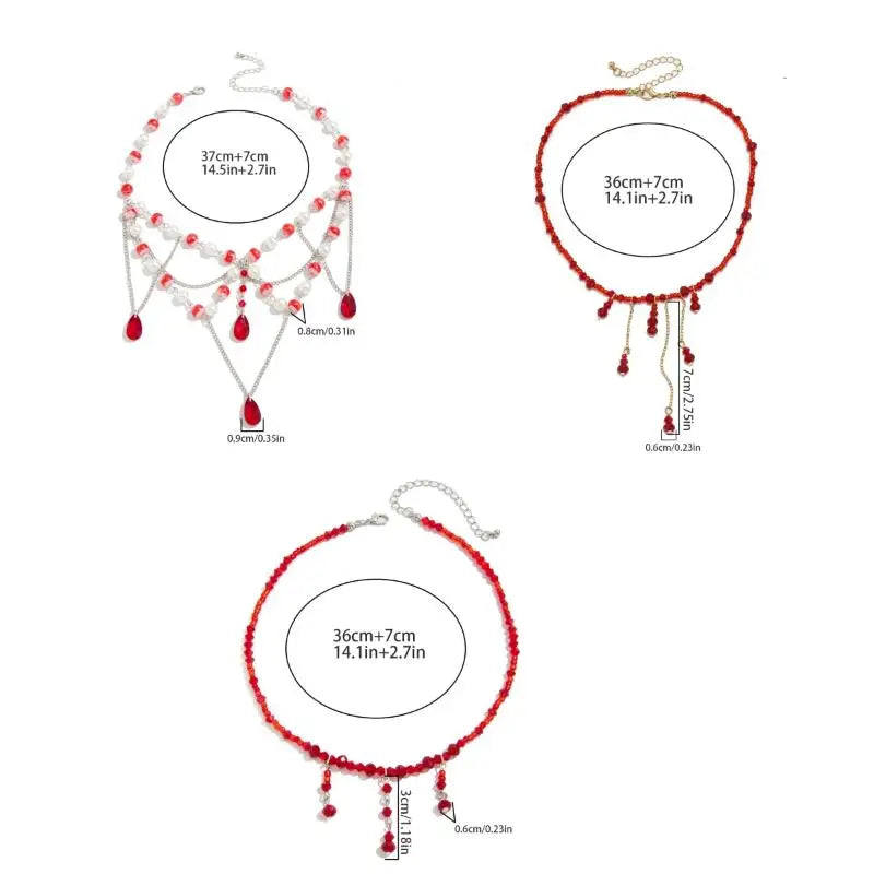 Women's New Necklace Lolita Necklace, Pearl Tassel Rhinestone Necklace Collar Sweet Cool Fashion Necklaces Girls Gift