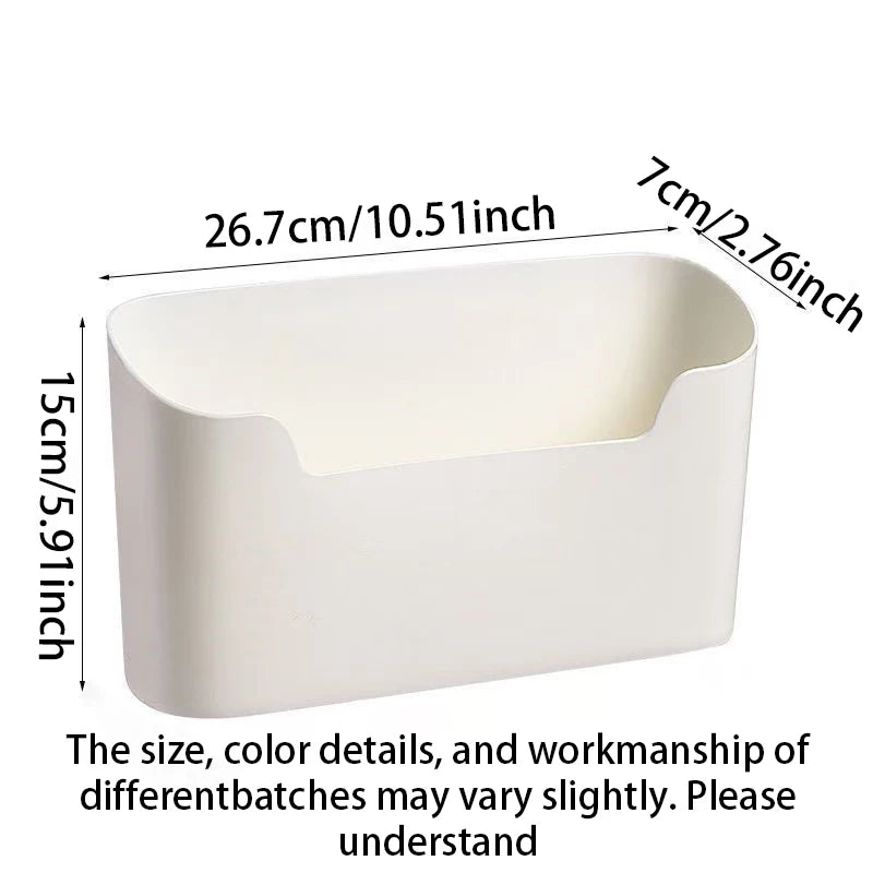 Kitchen Wall-Mounted Adhesive Storage Rack Multifunctional Cabinet Door Storage Box under Sink Drawer Shelf Bathroom Organizer