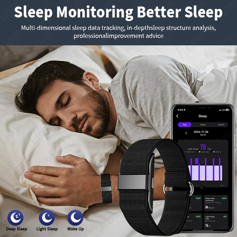 LIGE New S01 No Screen Smart Bracelet Heart RateMonitor Pedometer Waterproof Sport Fitness Tracker Men Women Electronic Bracelet