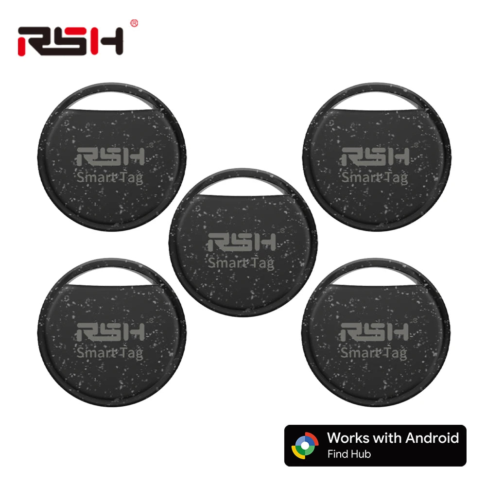 RSH 5pcs Security Anti-Loss GPS Tracker Android Locator for Xiaomi Global Postioning Kids Bag Wallet Car Finder Google Certified